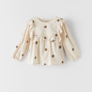 Zara Kids shirt blouse flower design